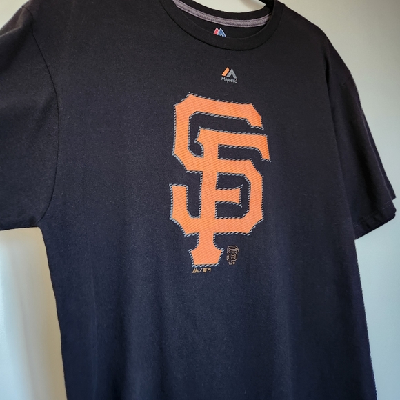 MAJESTIC Triple Peak Black/Orange San Francisco Giants Graphic T-shirt Size XL - Picture 4 of 14